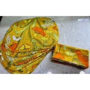 MOD 70’s Placemats (6) & Napkins (11) Hippie Flower Power ~ Lot Of 16
